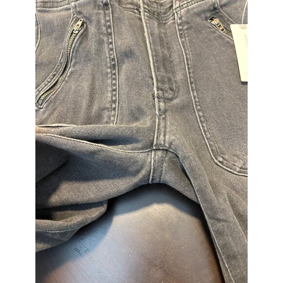 NEW Anthropologie Pilcro Demilune Cargo Bootcut Black Mid-Rise Denim Jeans 24 - Picture 15 of 16